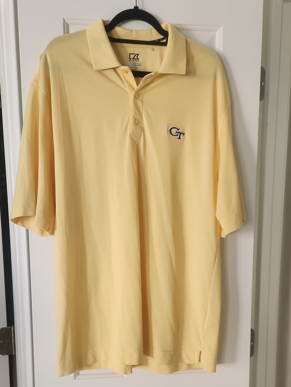 Cutter & Buck Men's Pale Yellow GT Embroidered Polo